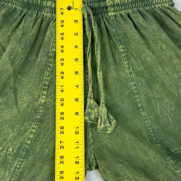 Rhea Joggers Women's Size Small Green Acid Wash Harem Style Drawstring Cuffed - Picture 8 of 9